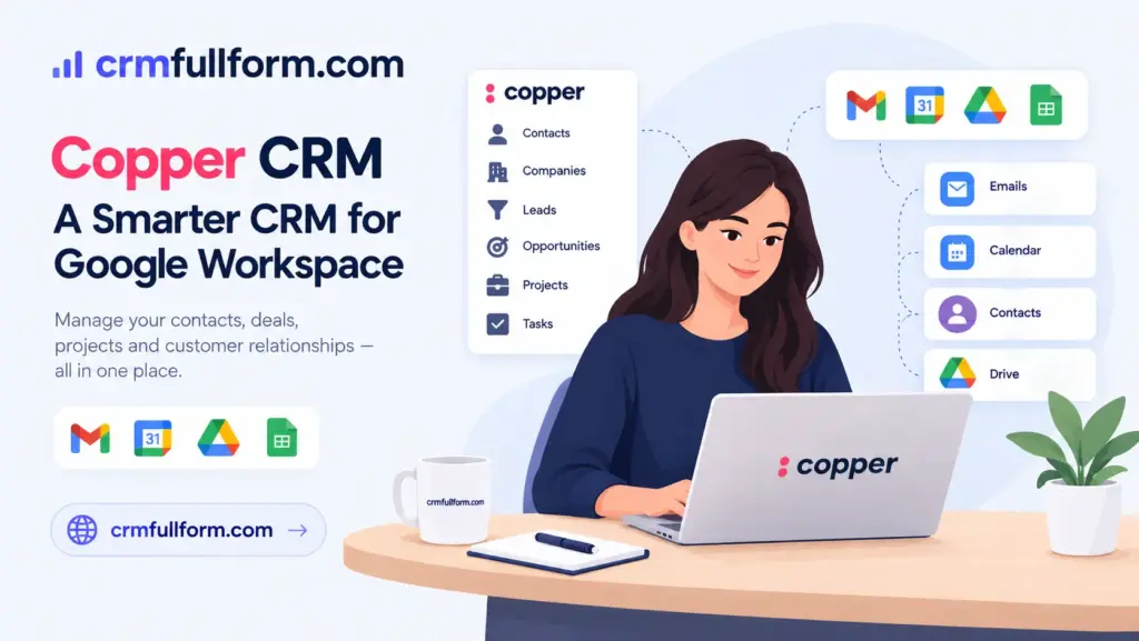 Copper CRM for Google Workspace with CRM contacts, leads, deals, projects and tasks