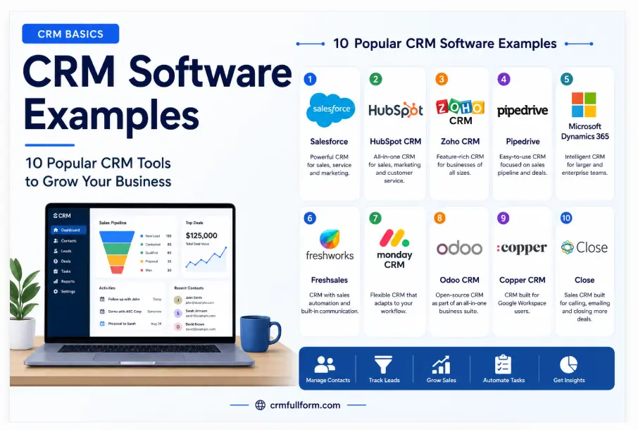 Ejemplos de software CRM populares