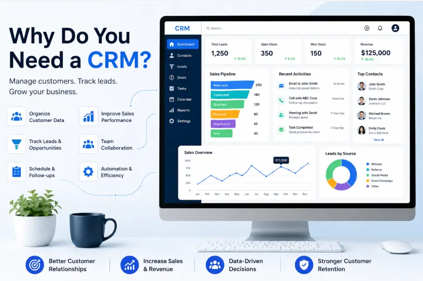 CRM infographic to boost your business /
Why Do You Need a CRM?