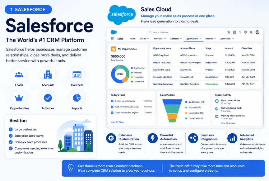 Infografía de Salesforce y Sales Cloud
CRM Software 